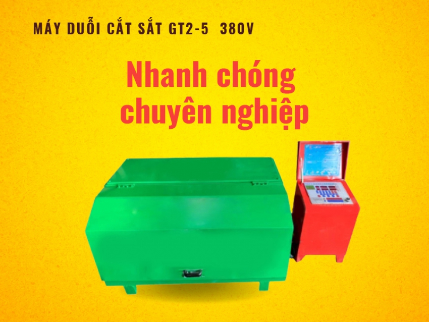 Máy duỗi cắt sắt GT2-5/380V 3 Pha 0