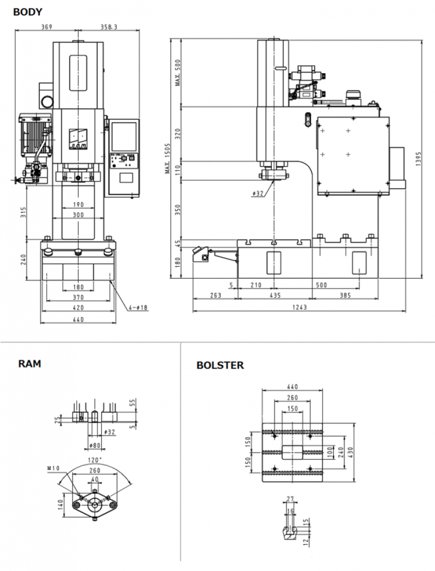 Máy ép thủy lực 10 tấn HYP1000EP 1