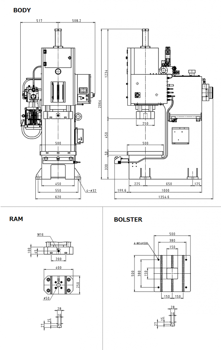 Máy ép thủy lực 25 tấn HPH2500P 1