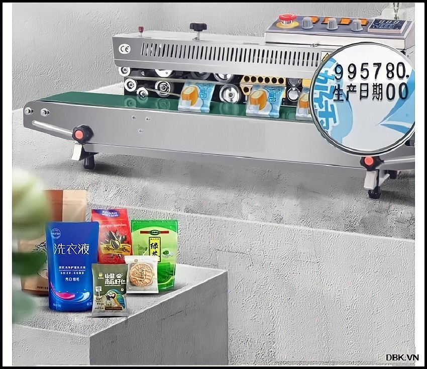 Máy hàn miệng túi liên tục có in date DBK FRD-1000 0