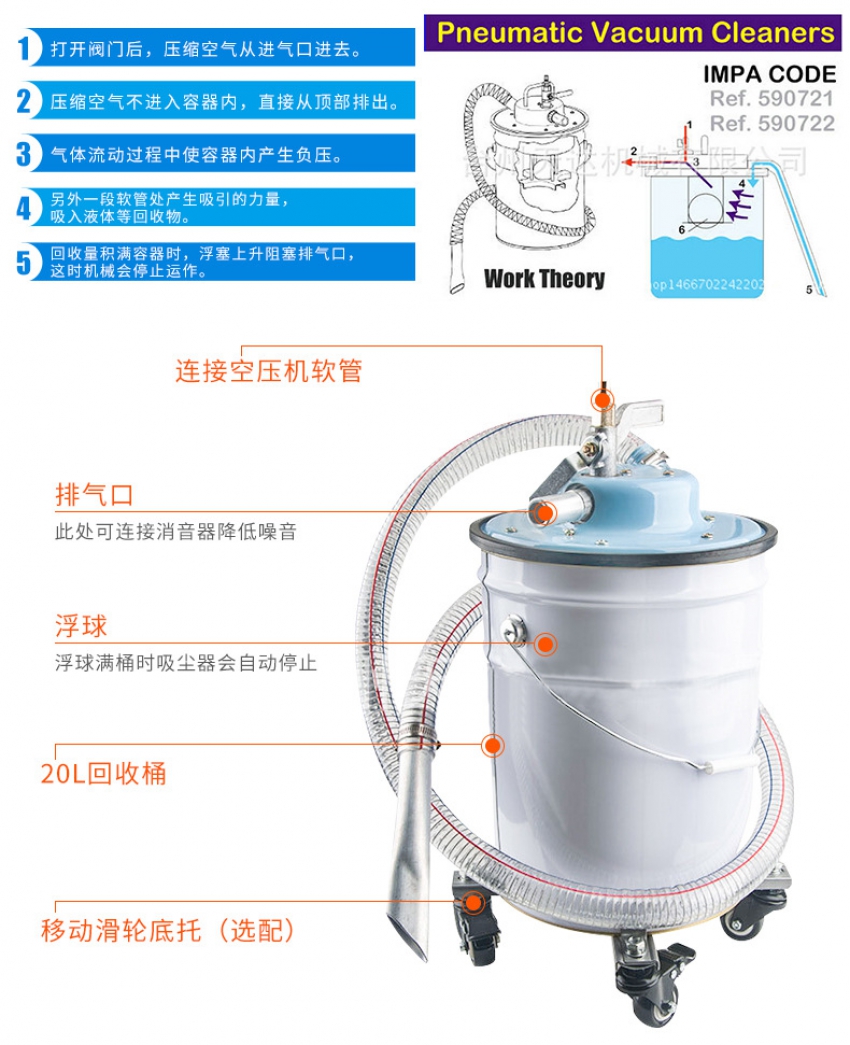 Máy hút bụi khí nén DBK V-500 1