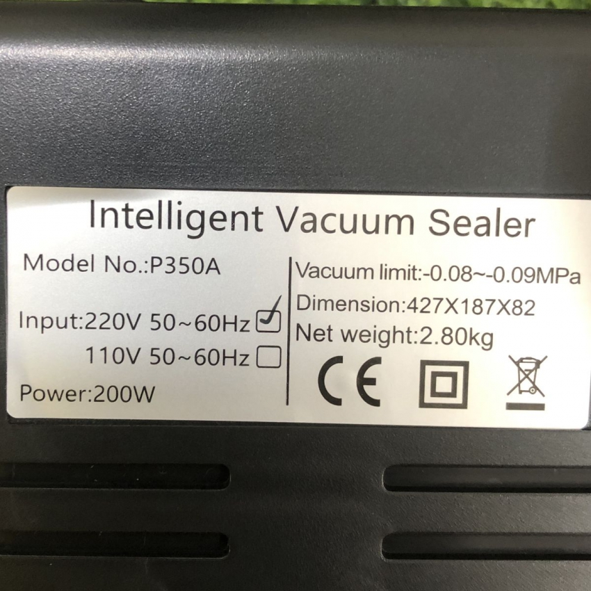 Thông số máy hút chân không mini P350A (Hút, hàn, thổi khí)