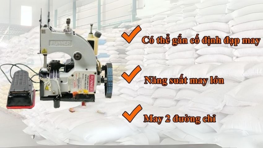 Máy may bao để bàn 2 kim 2 chỉ RUNNER 3