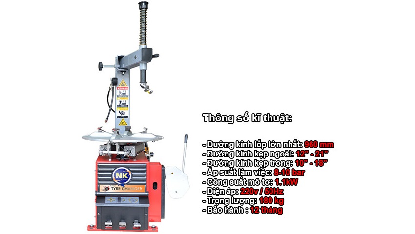 Máy tháo vỏ xe con, tay ga DBK NK318E 1