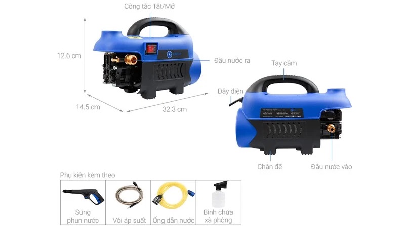 Máy rửa xe 1400W Kachi MK164 2