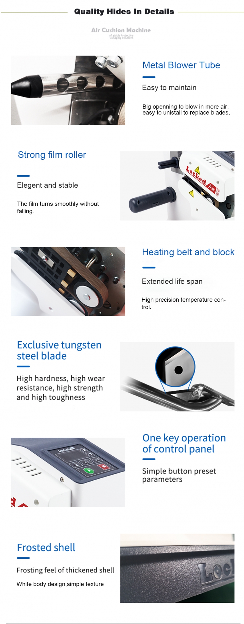 Máy thổi túi đệm khí Locked Air LA-E4C 5