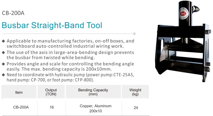 Máy uốn thanh cái đồng 15 tấn TAC CB-200A 1