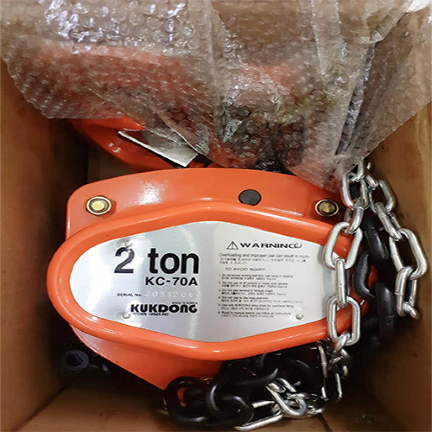 Pa lăng xích kéo tay 2 Tấn 3m Kukdong KC-70A 2T 0