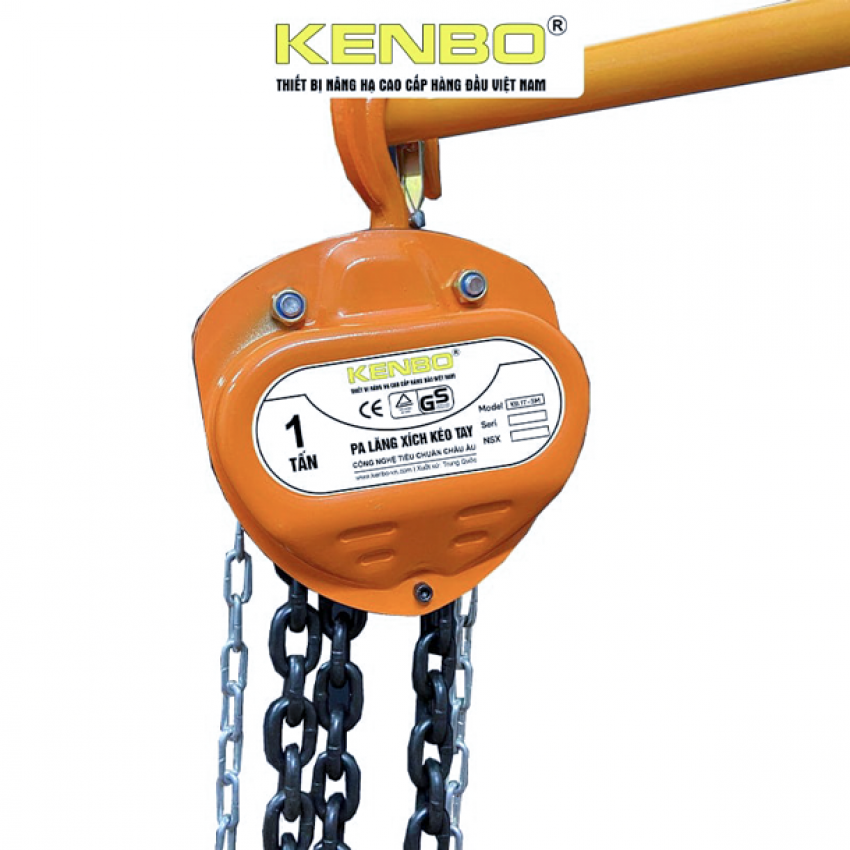 Pa lăng xích kéo tay Kenbo 1 Tấn 5 Mét KB 1T-5m 0