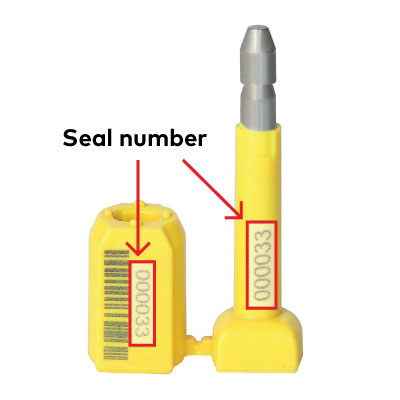 seal niêm phong cối container