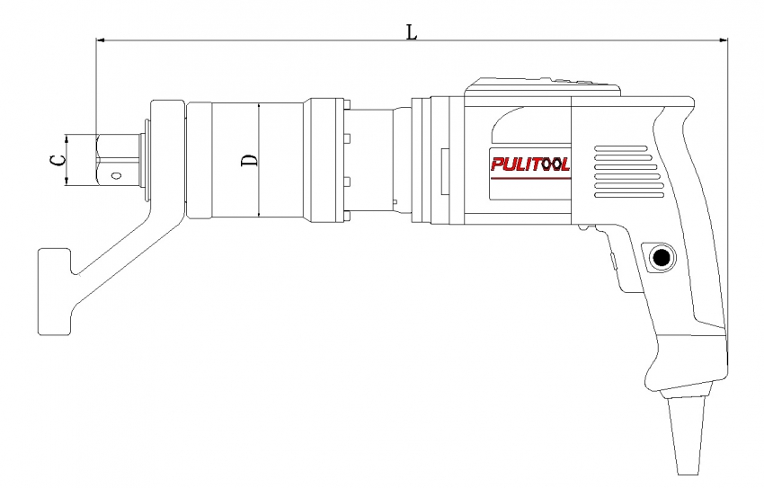 Súng xiết bu lông cài đặt lực PULITOOL ELC-08S (dạng thẳng) 7