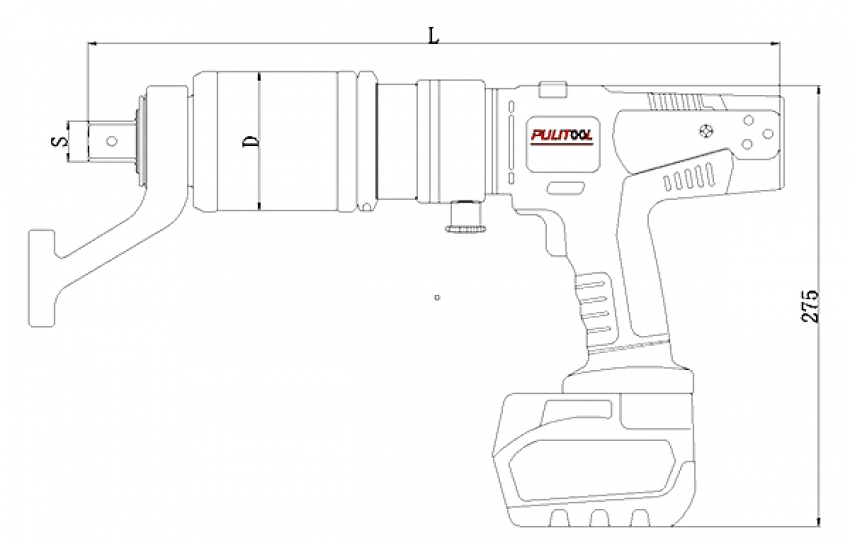 Súng xiết bu lông cài đặt lực PULITOOL LB-700 (xài pin) 2