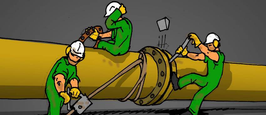 Dùng các phương pháp tách mặt bích khác rất không hiệu quả