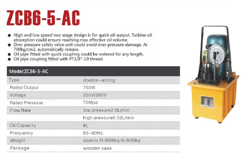 Bơm điện thủy lực DBK ZCB6-5-AC 2