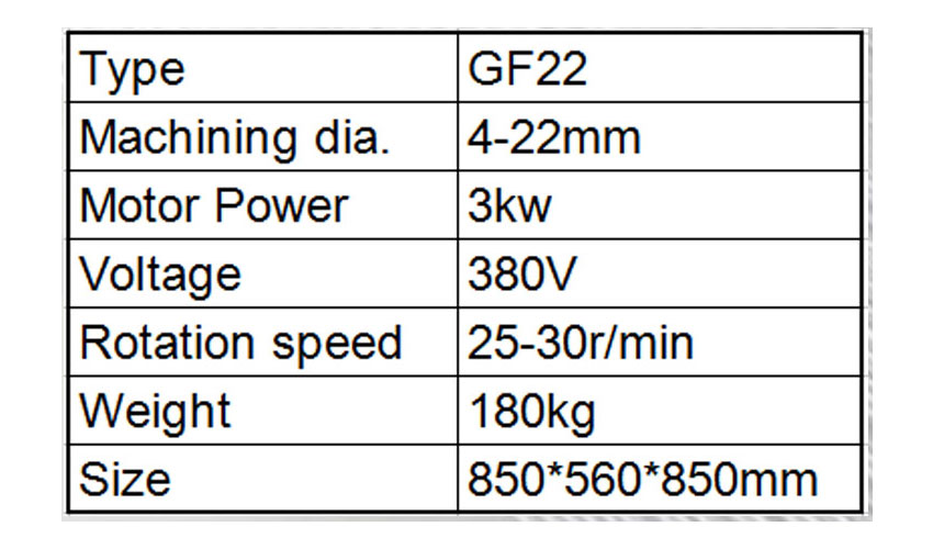 Máy uốn sắt bán tự động 4-22mm Penghao GF22 2