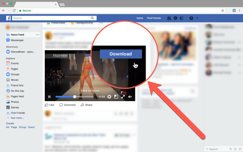 tai video tren facebook