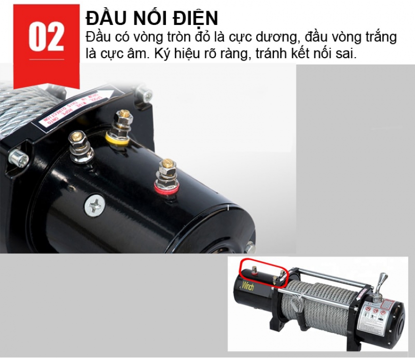 Đặc điểm kỹ thuật nổi bật của tời điện 24V DBK 6000LBS