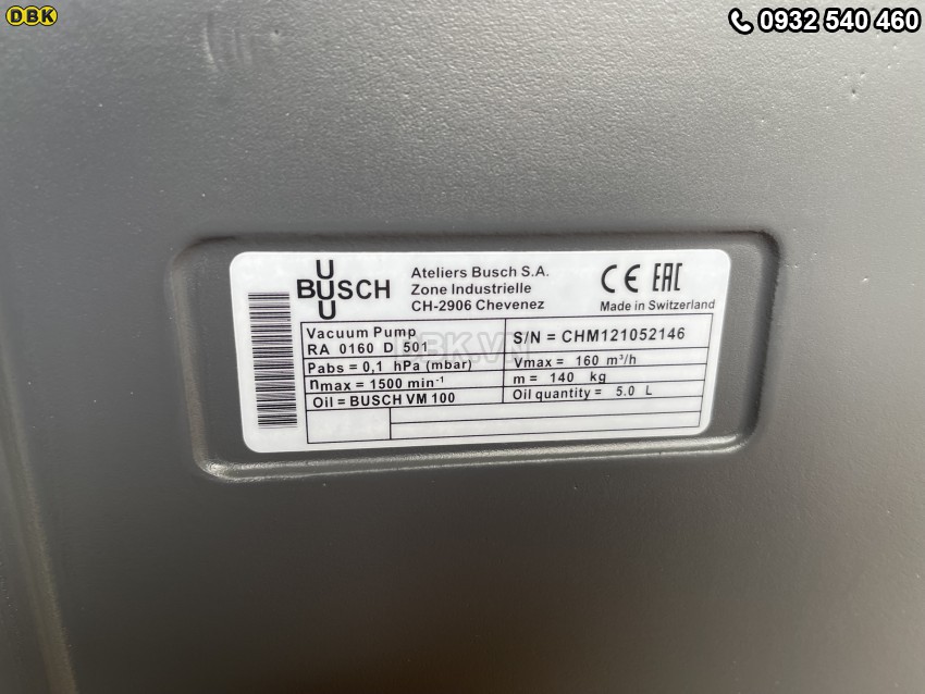 Bơm hút chân không BUSCH R5 RA 0160 D 12