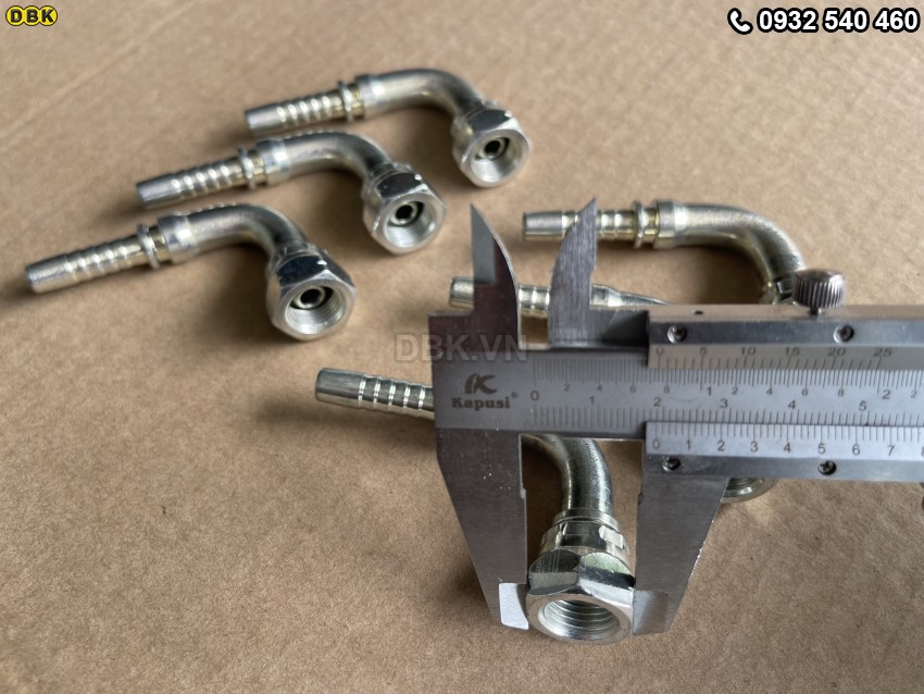 Đầu cút cong 90 độ 5/16 inch R2AT S19 M13 Nhật lồi 2
