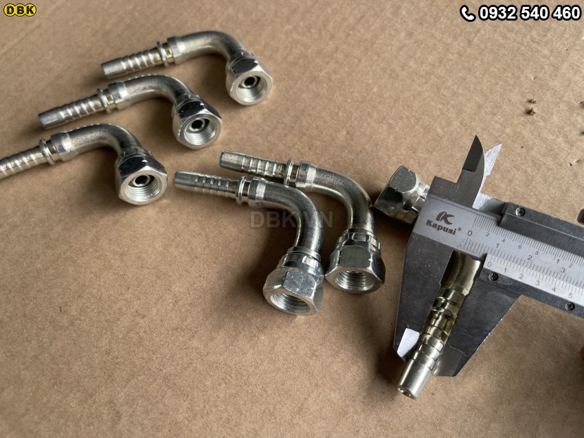 Đầu cút cong 90 độ 5/16 inch R2AT S19 M13 Nhật lồi 4