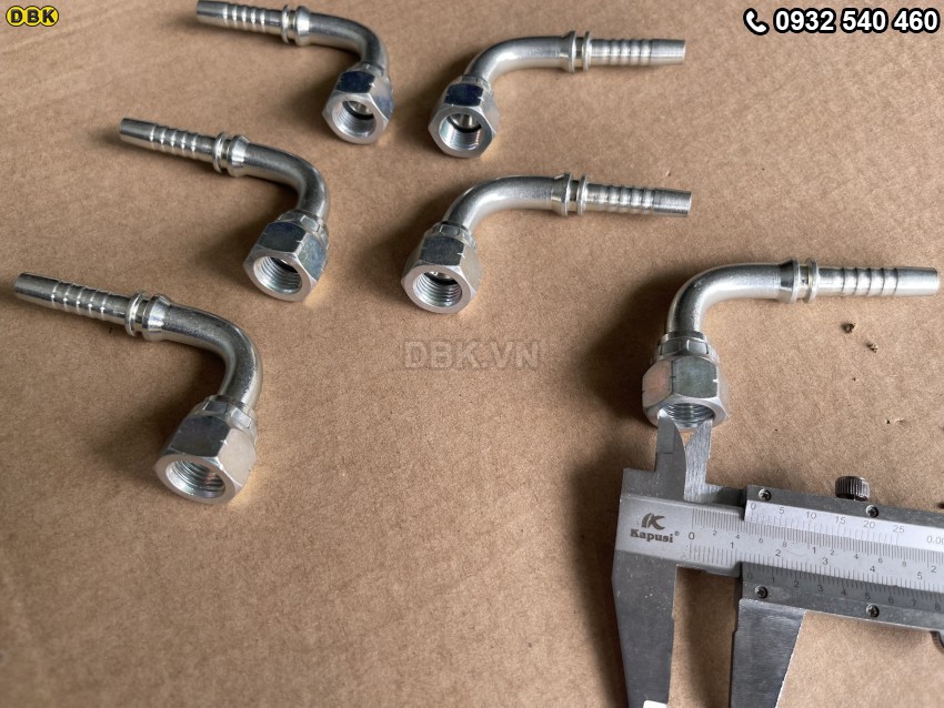 Đầu cút cong 90 độ 5/16 inch R2AT S19 M13 Nhật lõm 3