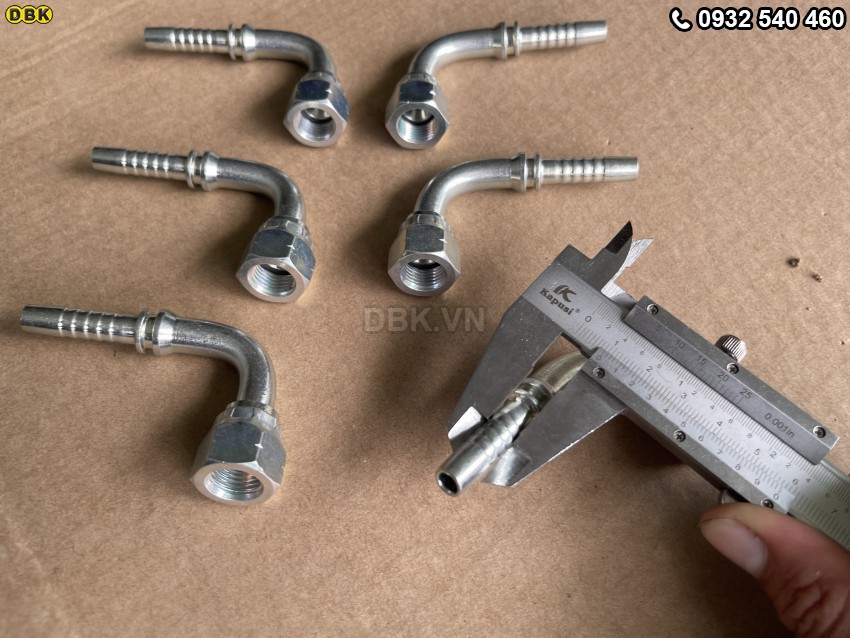 Đầu cút cong 90 độ 5/16 inch R2AT S19 M13 Nhật lõm 4