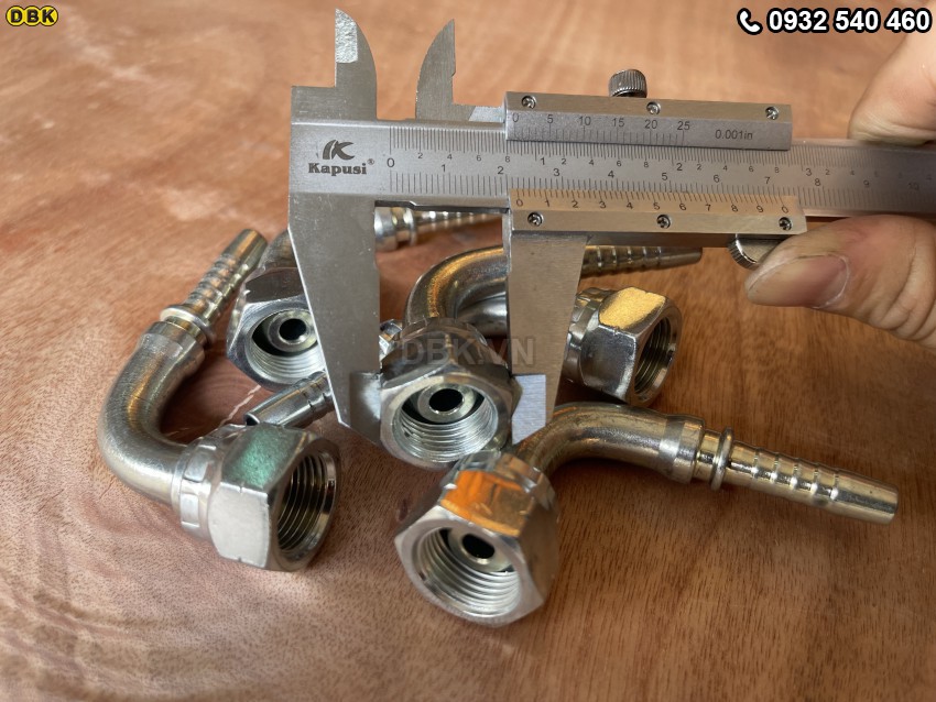 Đầu cút cong 90 độ 5/16 inch R2AT S22 M17 nhật lồi 2