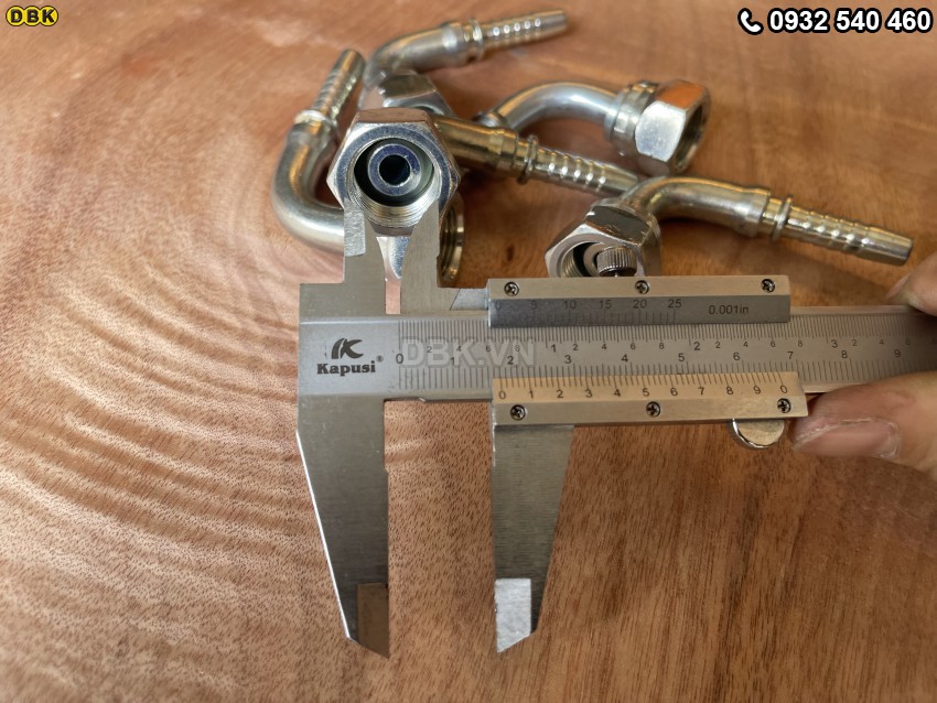 Đầu cút cong 90 độ 5/16 inch R2AT S22 M17 nhật lồi 3