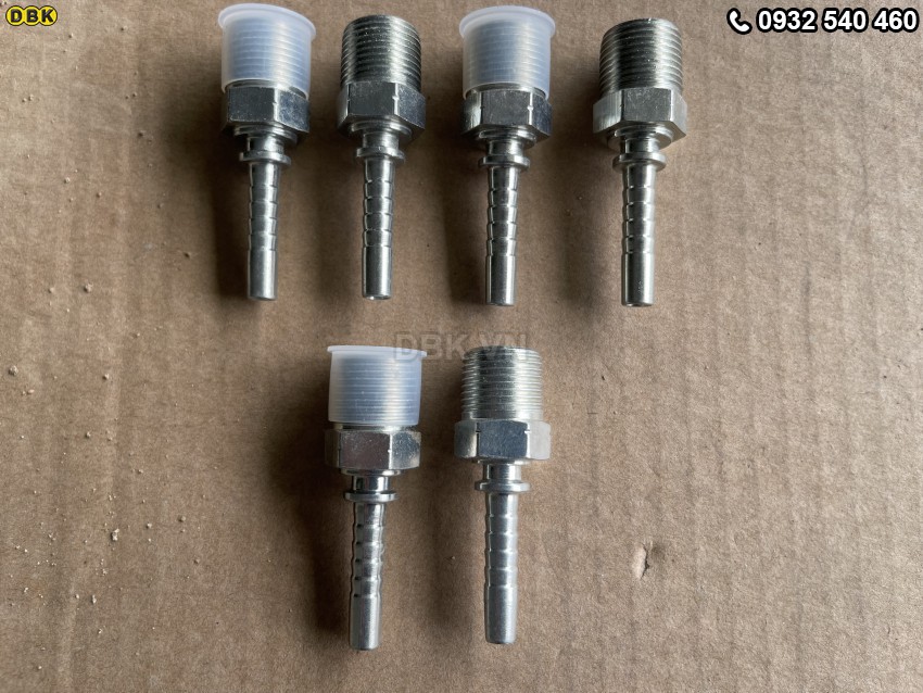 Đầu cút thẳng 2 giác 1/4 inch R2AT M17 Ren côn 1