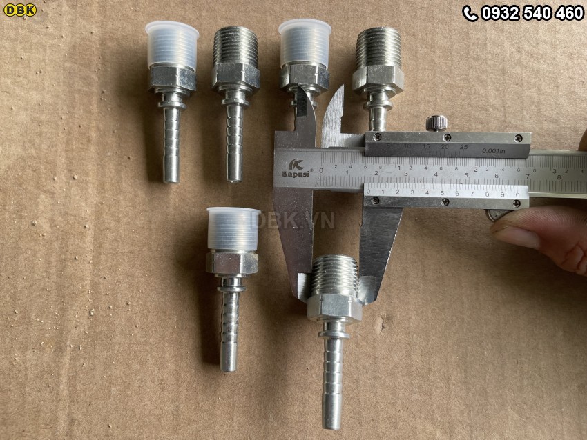 Đầu cút thẳng 2 giác 1/4 inch R2AT M17 Ren côn 2