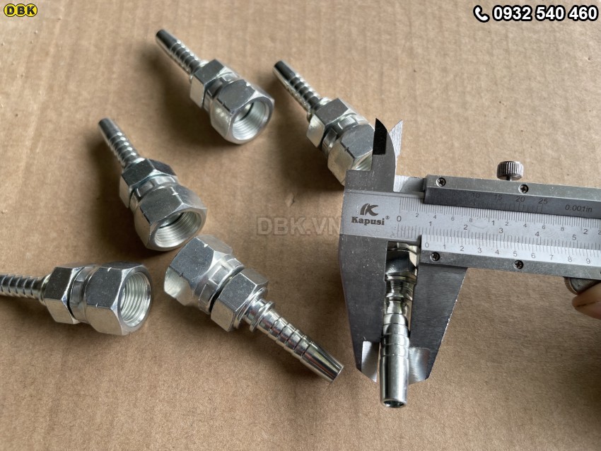 Đầu cút thẳng 2 giác 5/16 inch R2AT S22 M17 Nhật lõm 4