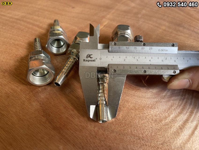 Đầu cút thẳng 2 giác 5/16 inch R2AT S22 M17 Nhật lõm 9