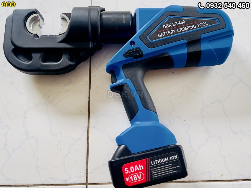 Kìm bấm cos thủy lực DBK EZ-400 dùng pin 5