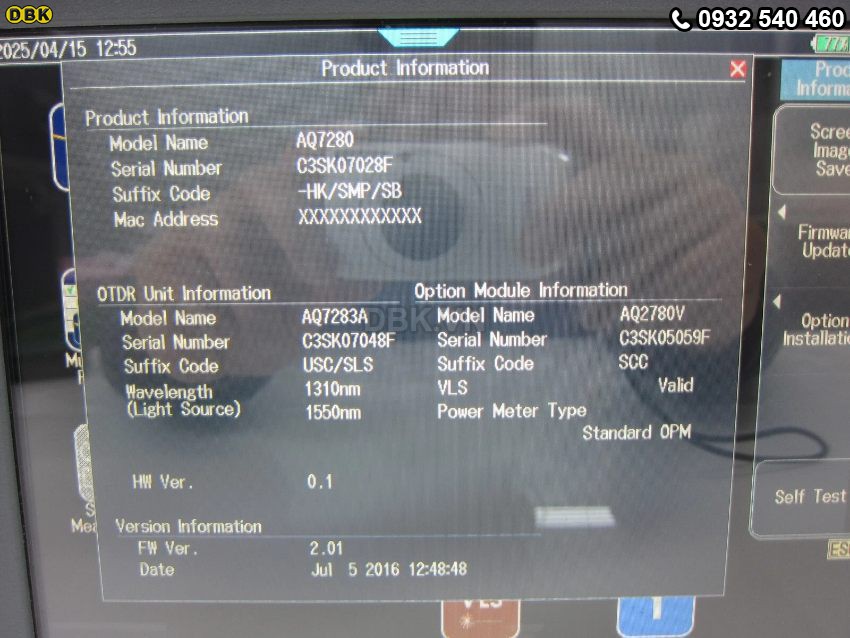 Máy đo cáp quang OTDR Yokogawa AQ7280 chính hãng 4