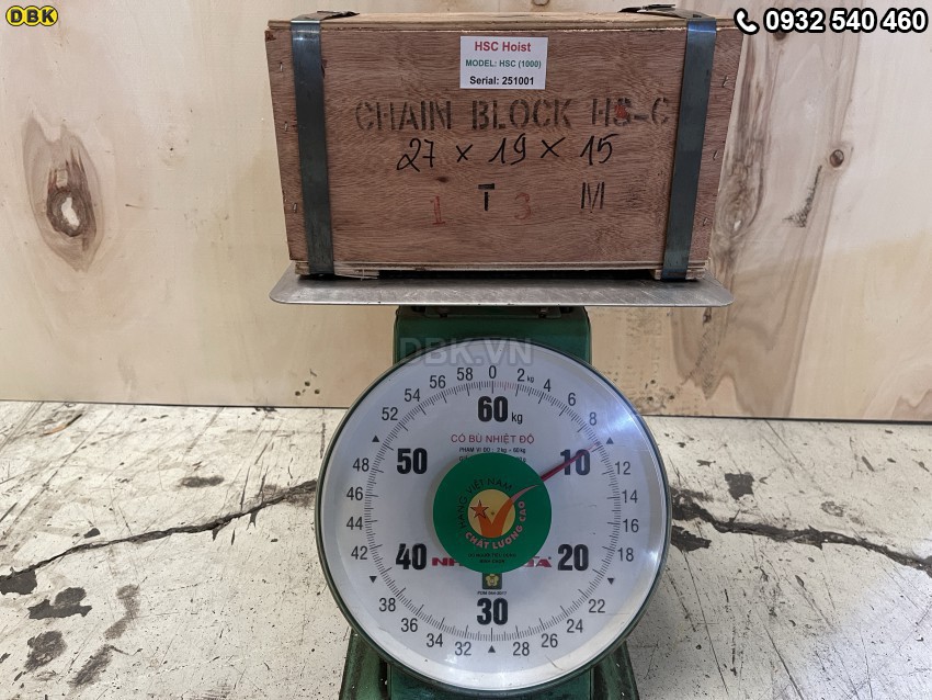Pa lăng xích Nitto HSC 1 tấn 3 mét 9
