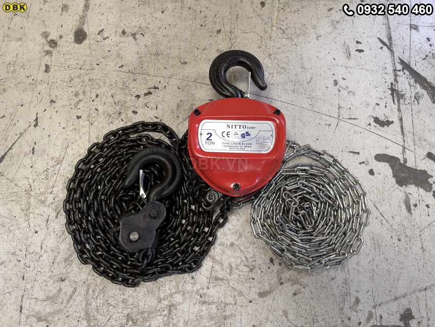 Pa lăng xích Nitto HSC 2 tấn 3 mét 1