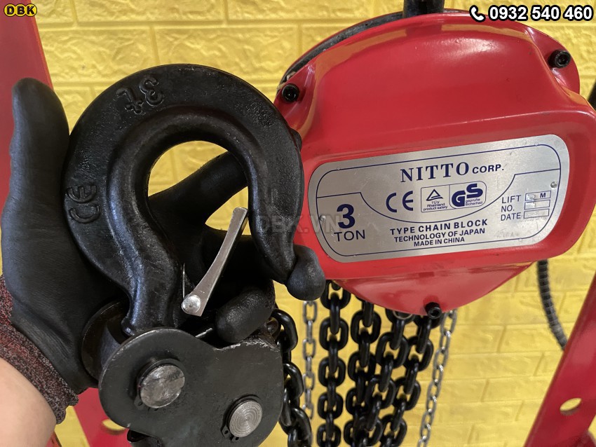 Pa lăng xích Nitto HSC 3 tấn 3 mét 7
