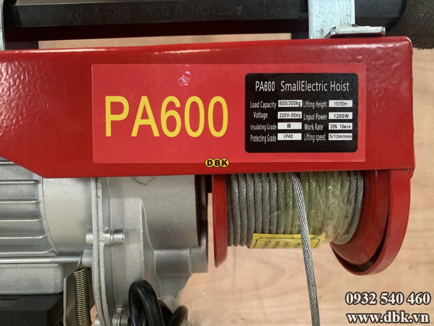 Tời điện PA600 600kg 30 mét 5