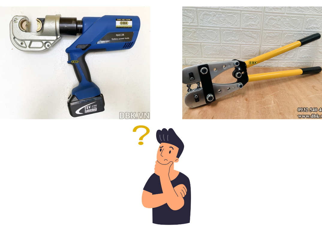 Nên chọn kìm bấm cos sử dụng pin hay bằng tay?