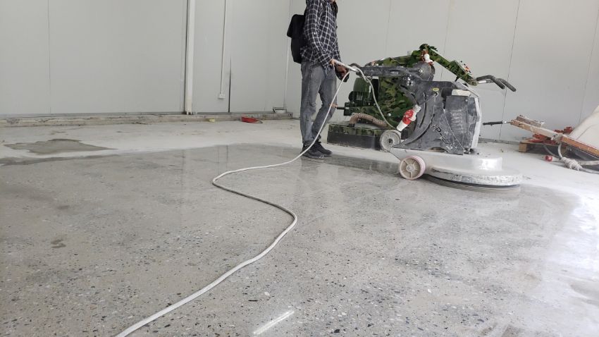 Quy trình mài sàn bê tông bằng máy công nghiệp