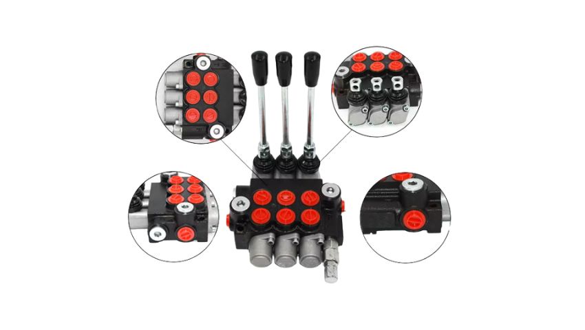 Cấu tạo van gạt tay thủy lực P80-3 (3 tay gạt)