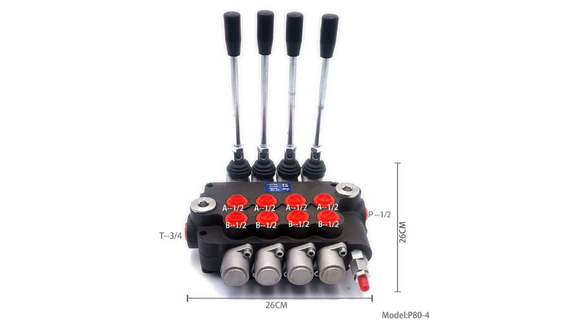 Cách sử dụng và lắp đặt van gạt tay thủy lực P80-4 (4 tay gạt)