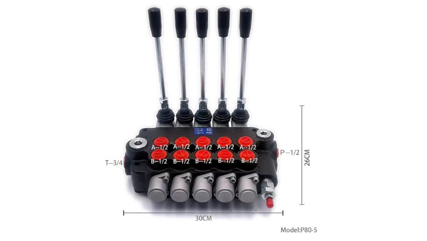 Nguyên lý hoạt động của van gạt tay thủy lực P80-5 (5 tay gạt)