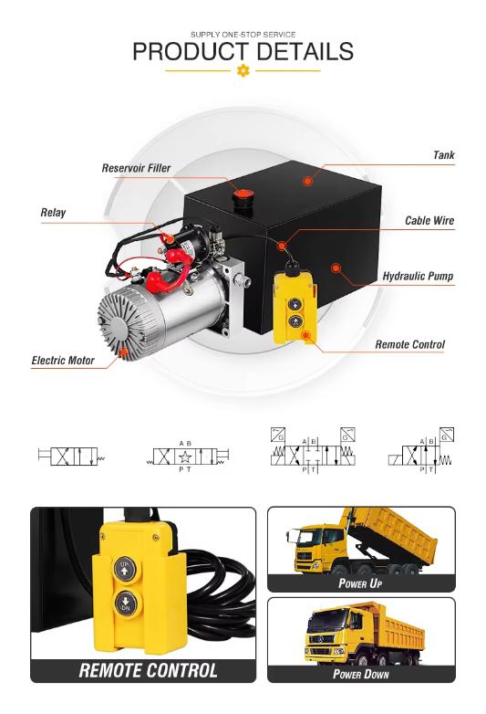 Bộ nguồn thủy lực 12V P1-3DH (3200 Psi) 1