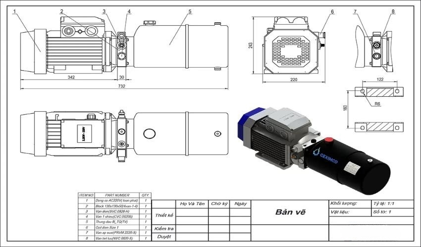 Bộ Nguồn Thủy Lực Máy Xây Dựng 7