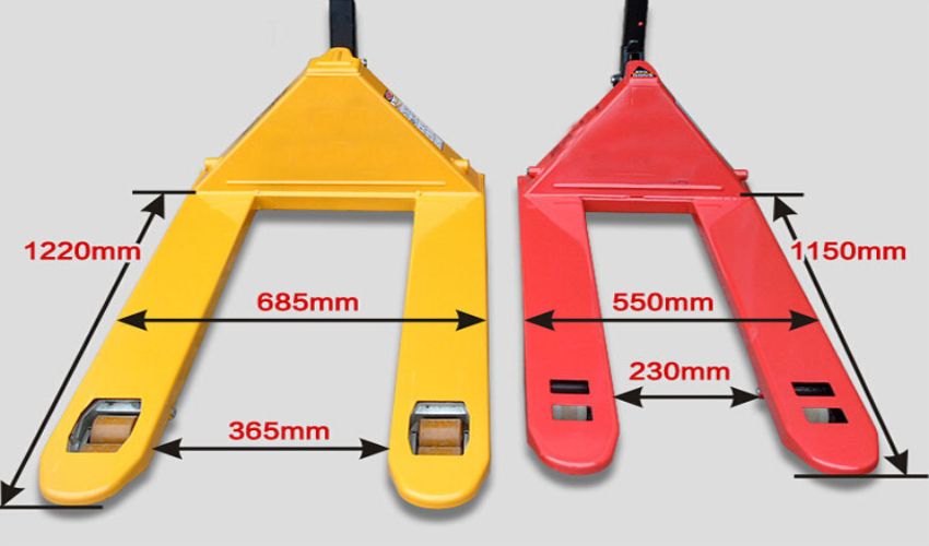 Kích thước càng nâng