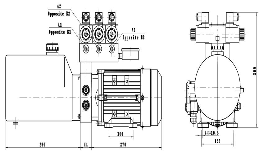 Cấu tạo bộ nguồn thủy lực 12V DC 2
