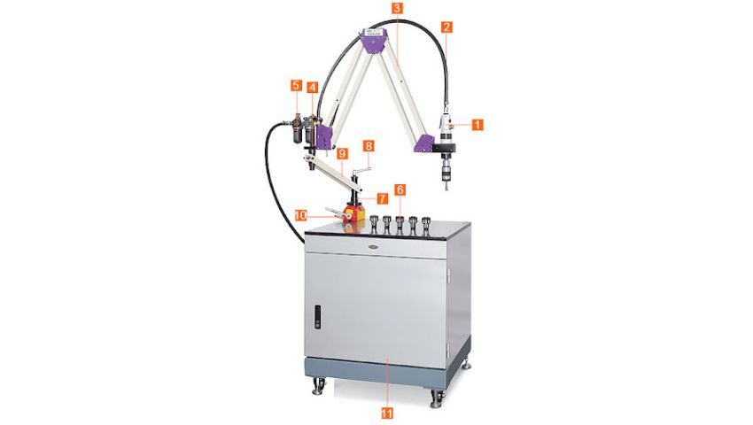 Cấu tạo và chức năng của từng bộ phận trên máy taro cần khí nén