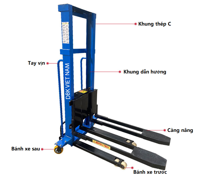Cấu tạo của xe nâng điện tự leo