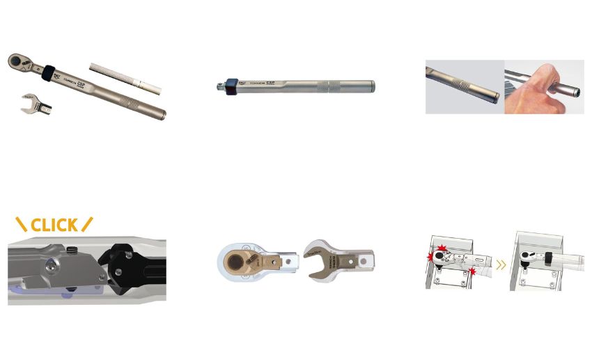 Cờ lê mô-men xoắn cài sẵn đầu có thể thay thế công suất nhỏ CSP6N